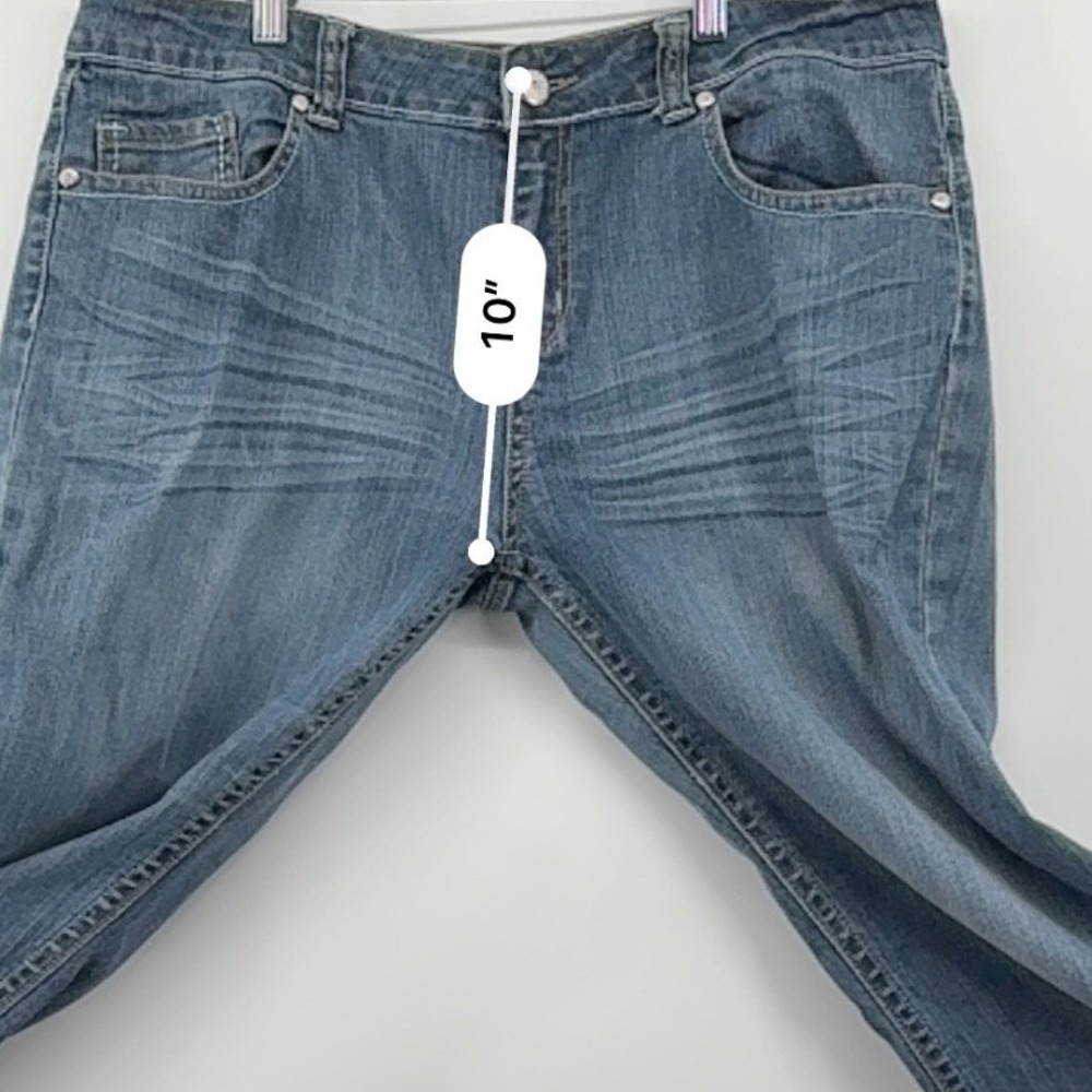 Luciano Dante Blue Denim Jeans Womens 13/14 Embellished Pockets - Picture 10 of 13